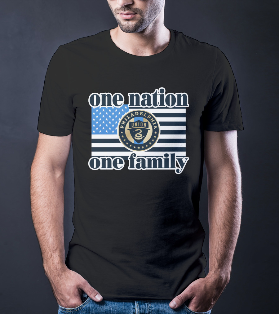 Philadelphia Union One Nation One Family Flag T-Shirt