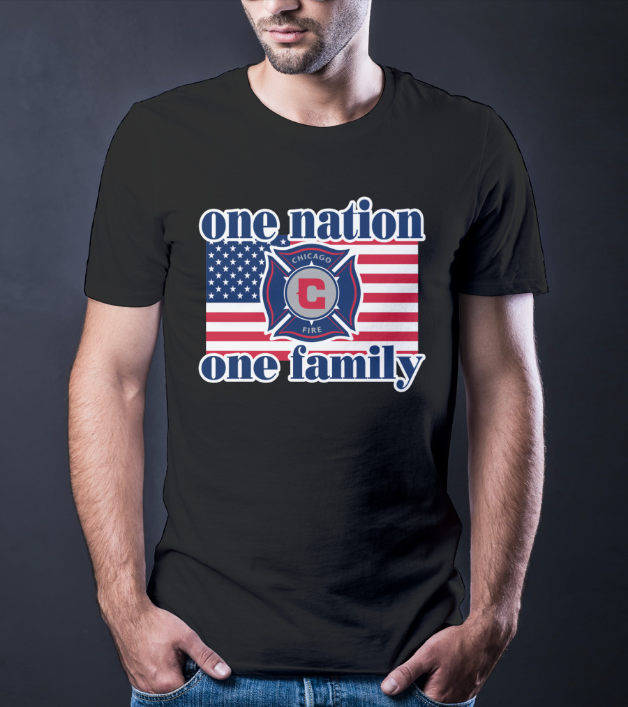 Chicago Fire One Nation One Family American Flag T-Shirt
