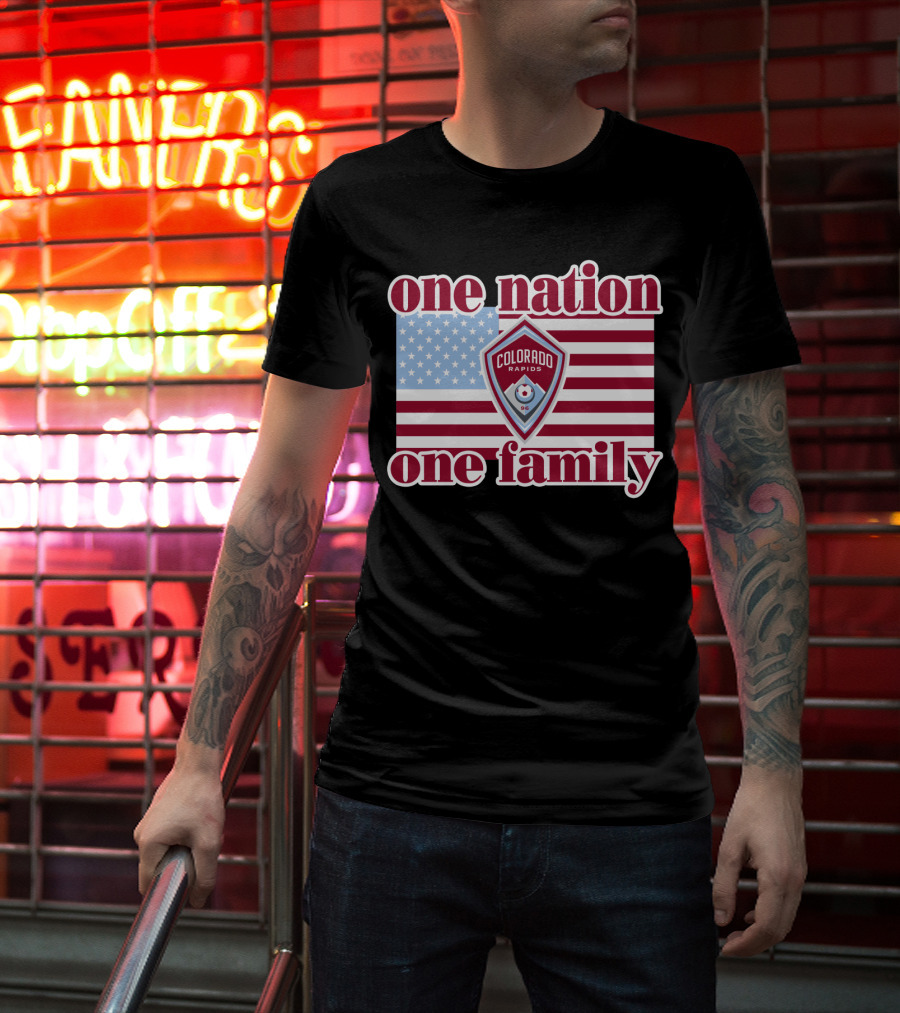 One Nation One Family Colorado Rapids American Flag T-Shirt