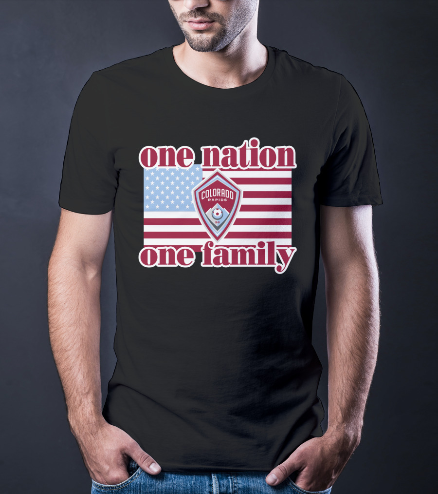 One Nation One Family Colorado Rapids American Flag T-Shirt