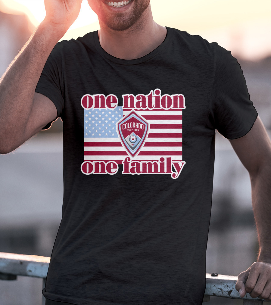 One Nation One Family Colorado Rapids American Flag T-Shirt
