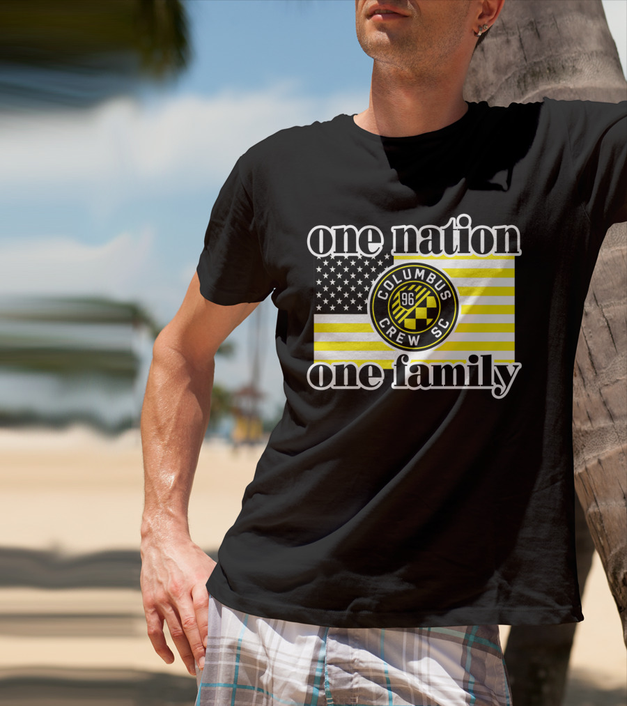 One Nation One Family Columbus Crew Sc 96 American Flag T-Shirt