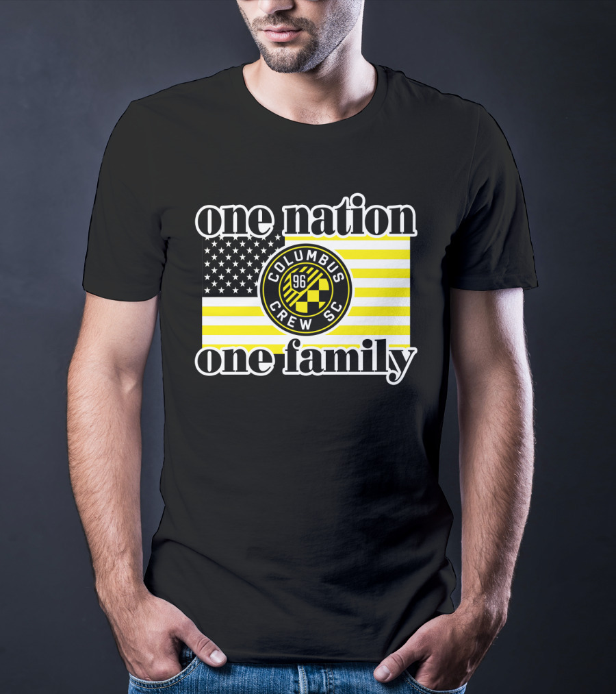 One Nation One Family Columbus Crew Sc 96 American Flag T-Shirt