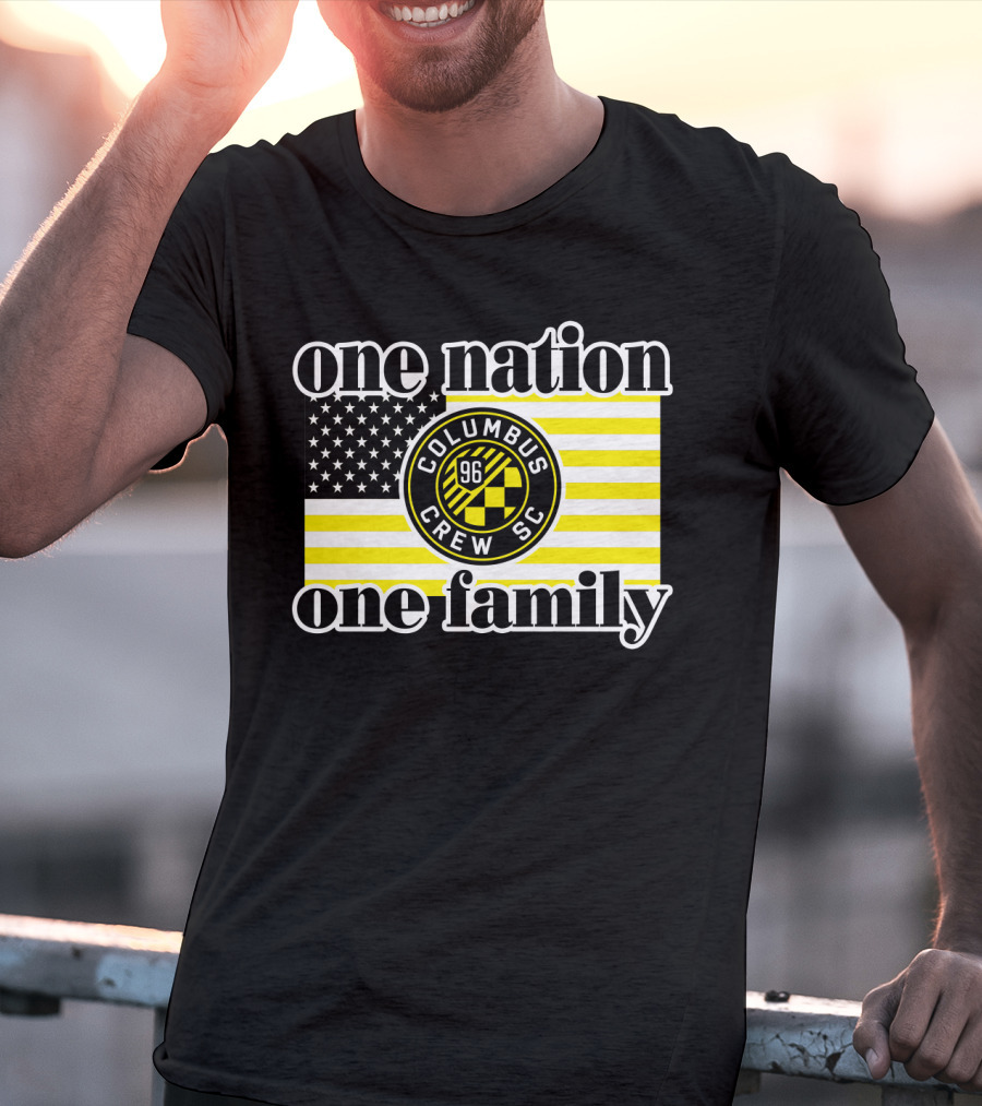 One Nation One Family Columbus Crew Sc 96 American Flag T-Shirt