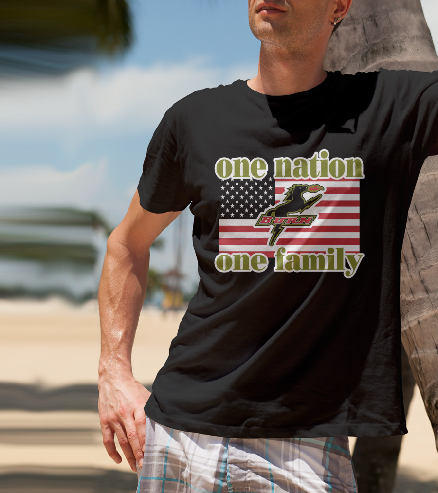 One Nation One Family Dallas Burn Flag T-Shirt