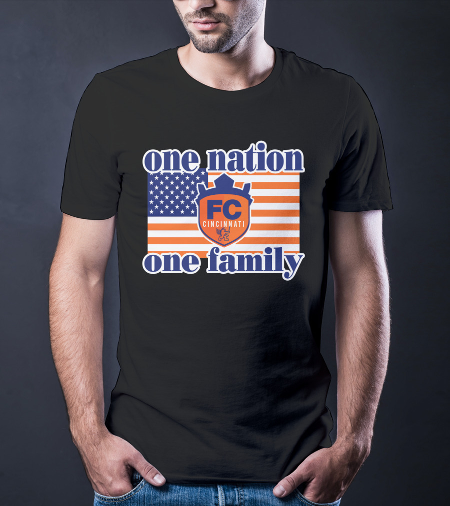 One Nation One Family Fc Cincinnati United States Flag T-Shirt