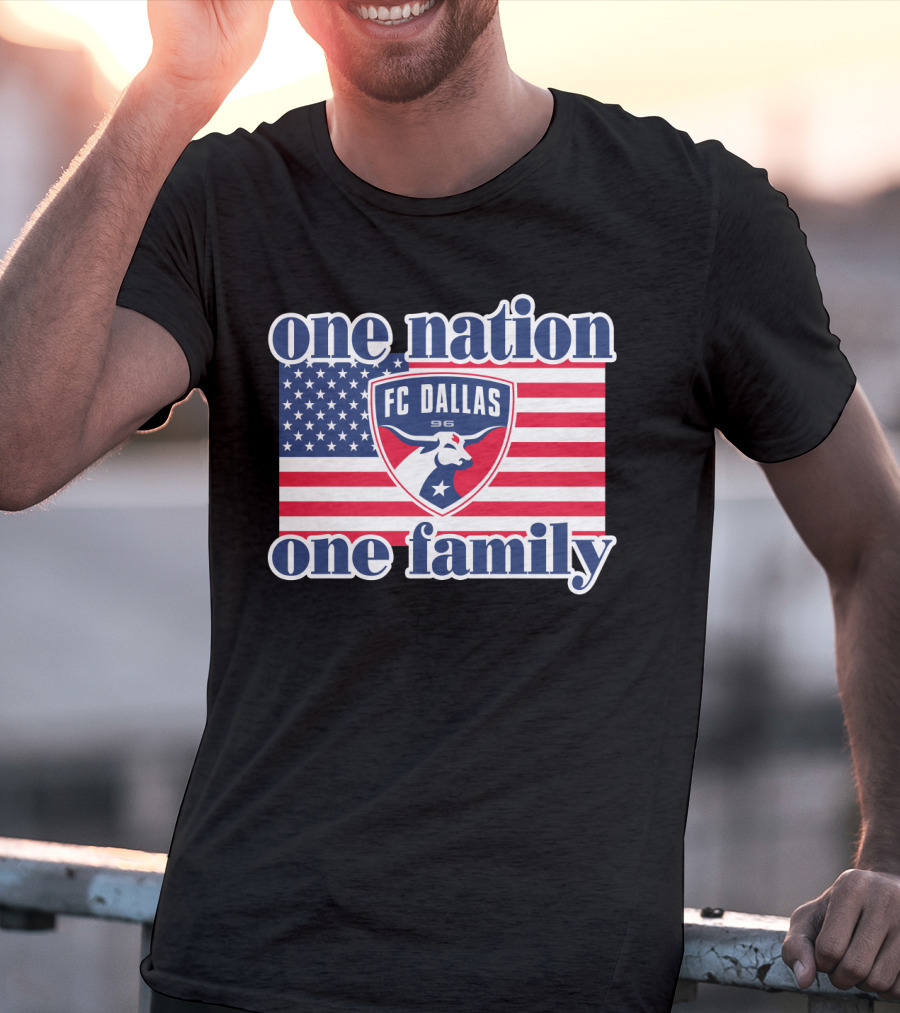 Fc Dallas One Nation One Family American Flag 96 T-Shirt