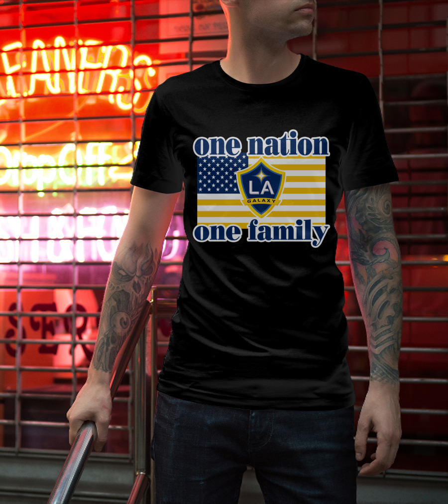 One Nation One Family La Galaxy American Flag T-Shirt