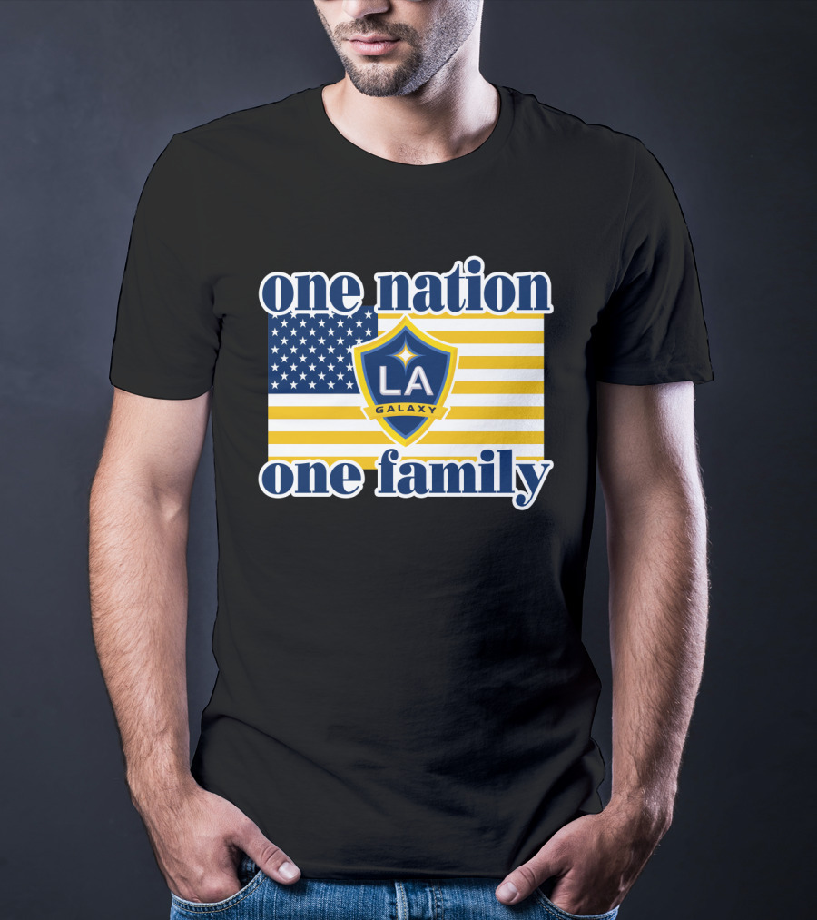 One Nation One Family La Galaxy American Flag T-Shirt