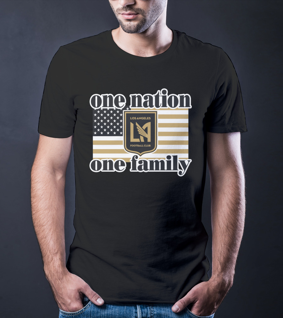 One Nation One Family Lafc American Flag 135 Los Angeles Fc T-Shirt