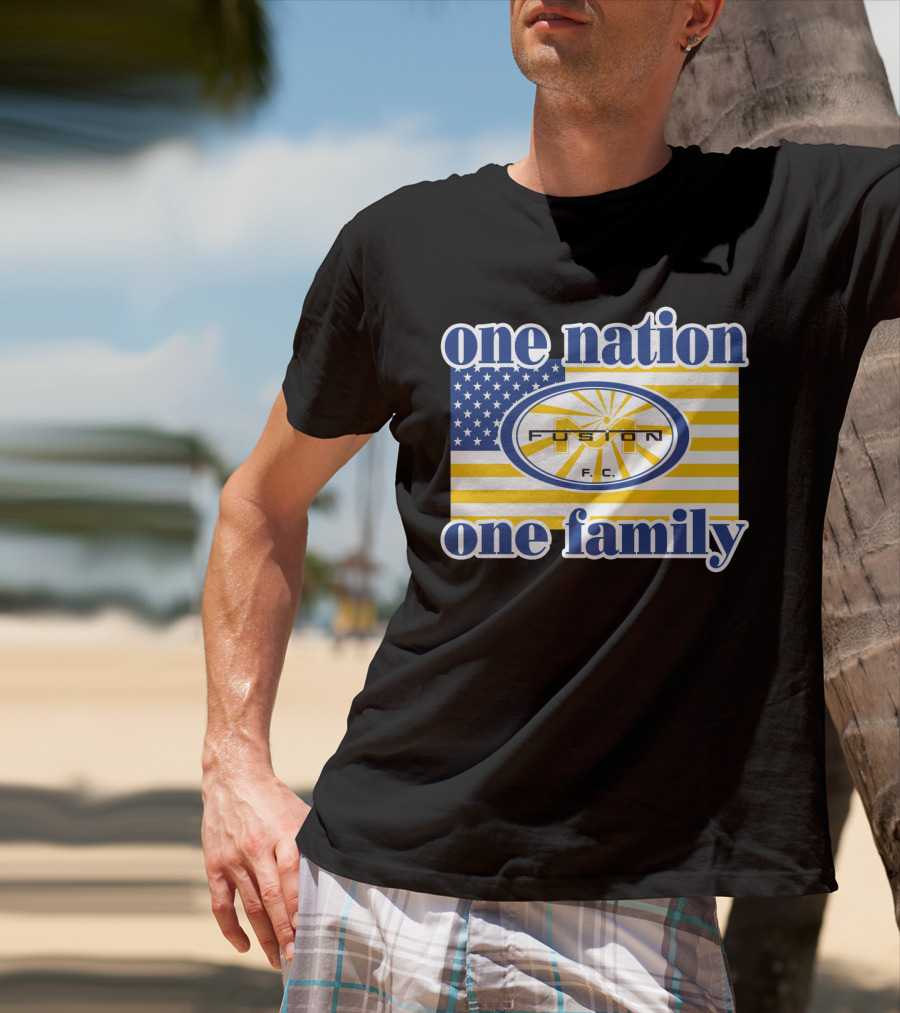 One Nation One Family Fusion F.c. Miami 137 American Flag T-Shirt