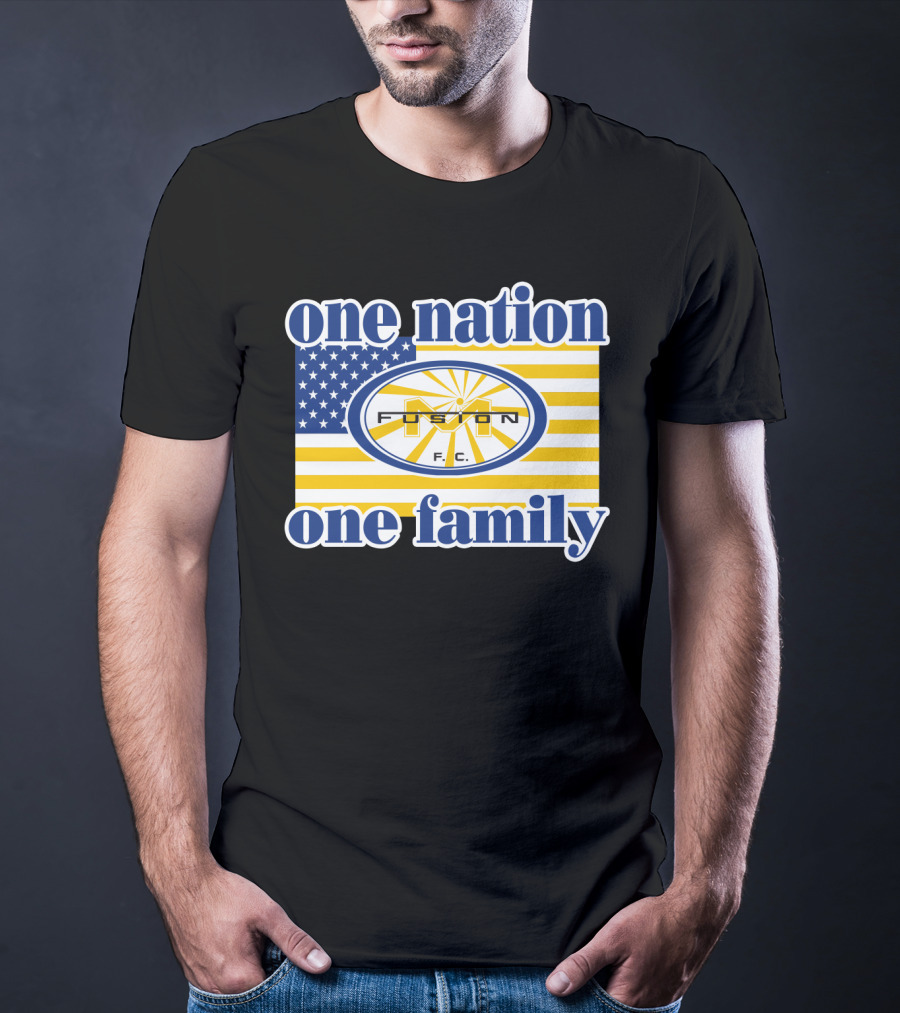 One Nation One Family Fusion F.c. Miami 137 American Flag T-Shirt