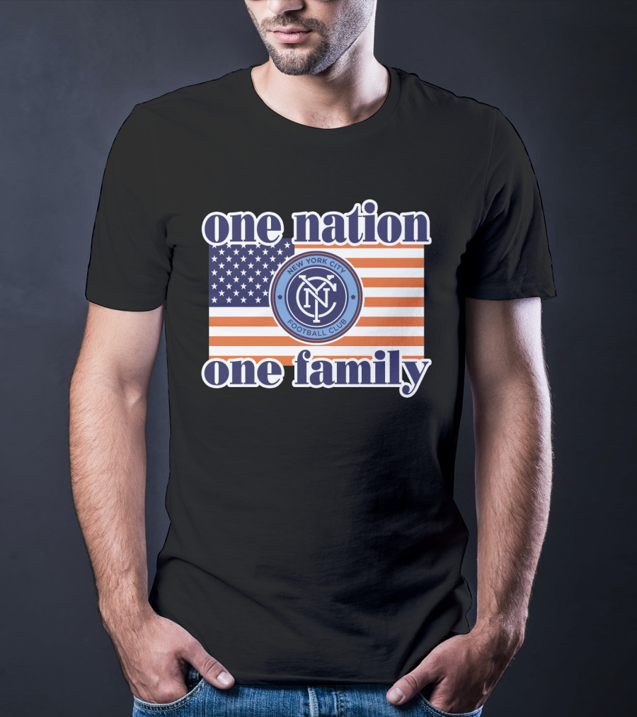 One Nation One Family New York City Football Club American Flag T-Shirt