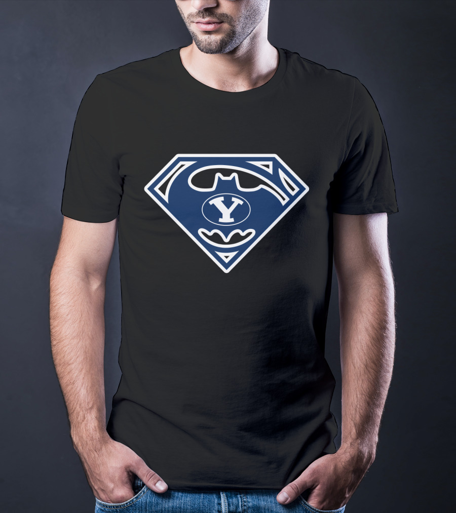 Byu Cougars 88 Superhero Logo Fusion T-Shirt
