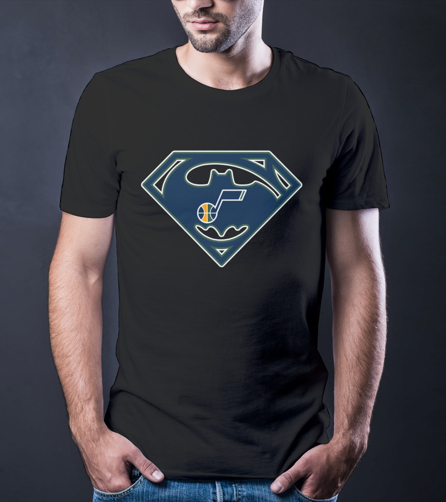 Utah Jazz Batman Superman T-Shirt