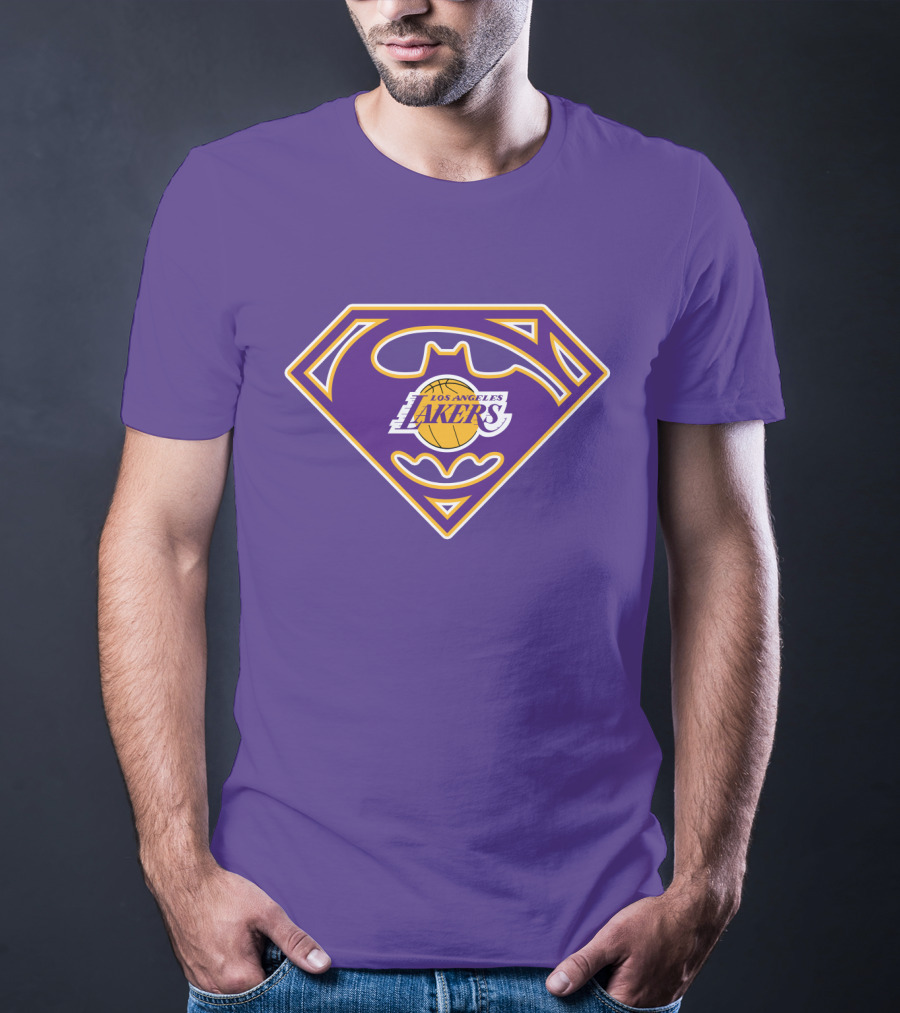 Superman Los Angeles Lakers Batman T-Shirt