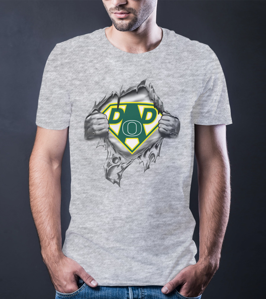 Super Dad O Logo Ripped Chest T-Shirt