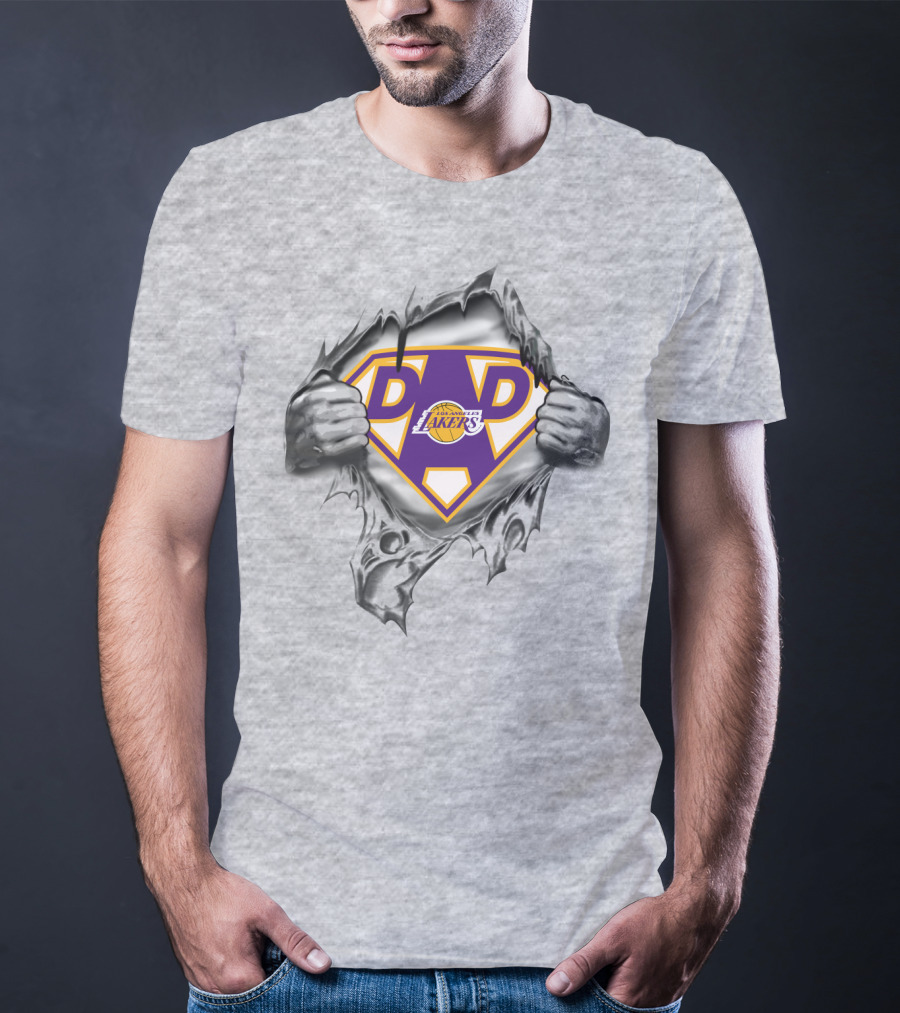 Super Dad Lakers Logo Burst T-Shirt