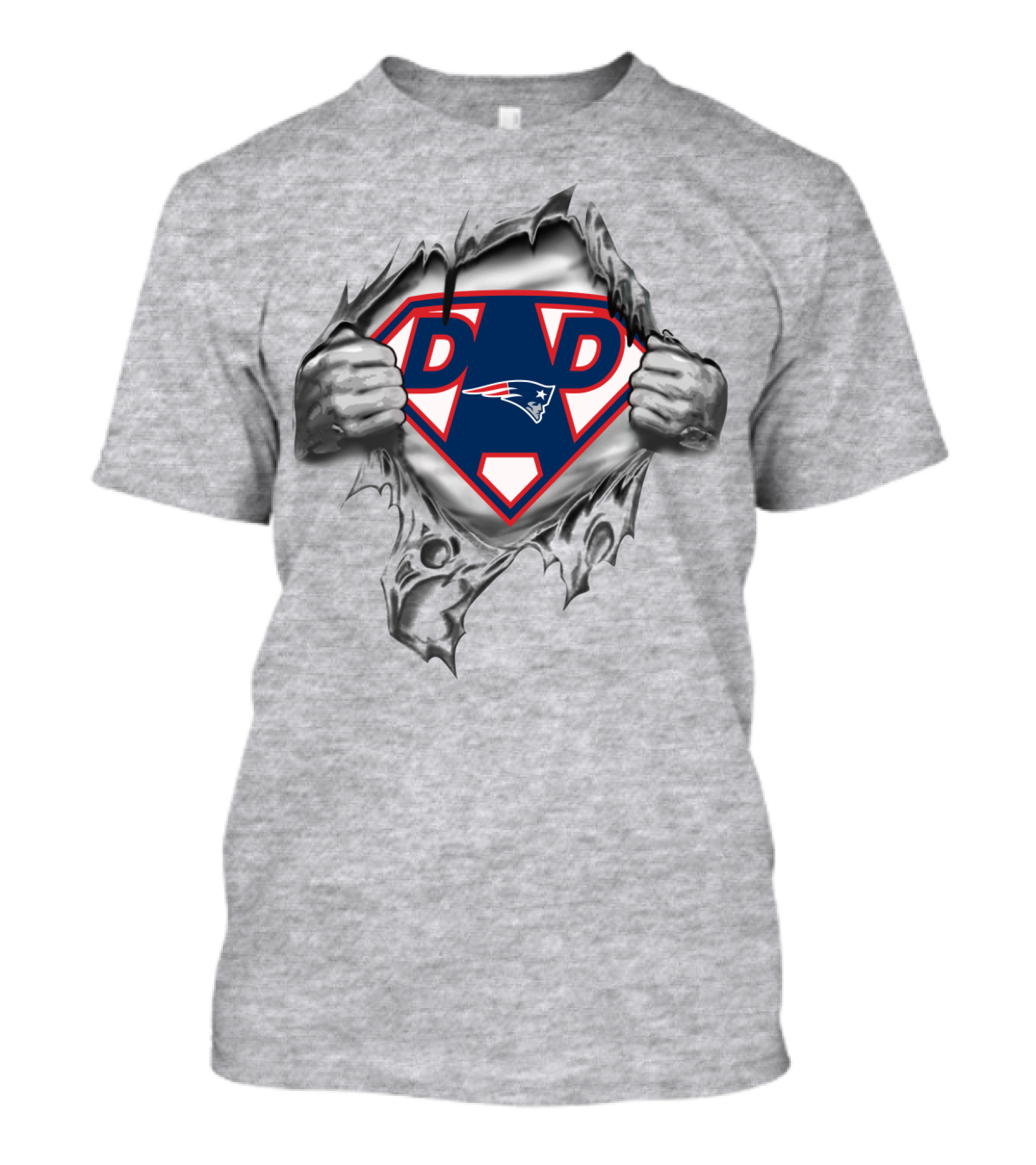 Dad Patriotic Super Dad New England Football Fan T-Shirt