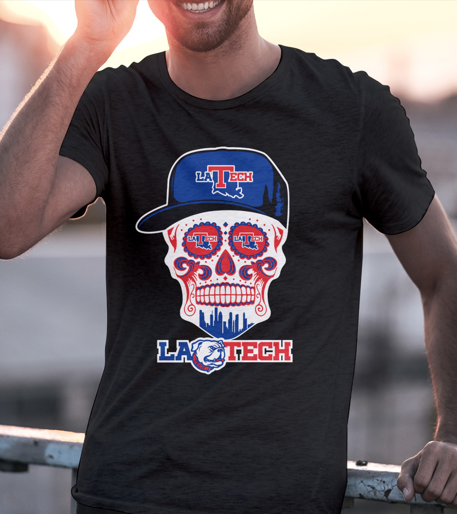 Louisiana Tech Bulldogs La Tech Skull T-Shirt