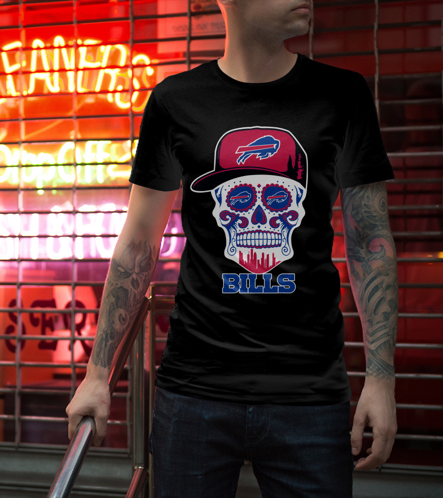 Buffalo Bills Skull Fun Design Fan T-Shirt