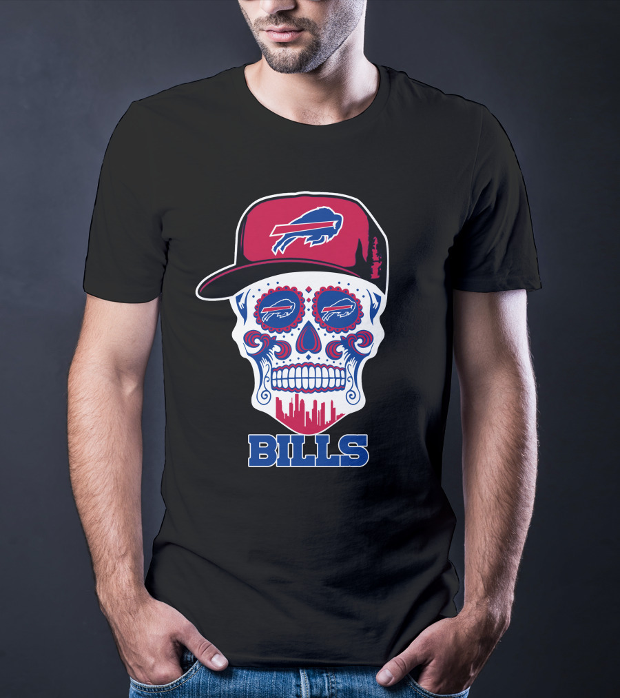 Buffalo Bills Skull Fun Design Fan T-Shirt