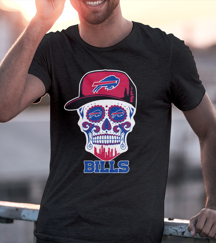 Buffalo Bills Skull Fun Design Fan T-Shirt