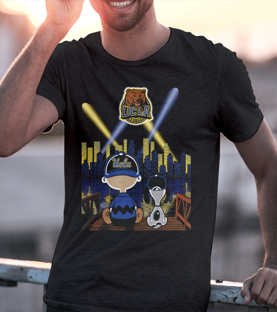 Ucla Bruins Snoopy And Charlie Brown Cityscape Scene T-Shirt