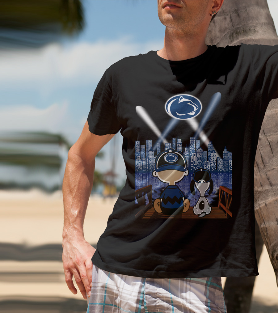 Penn State Nittany Lions Nighttime City Skyline Fans T-Shirt