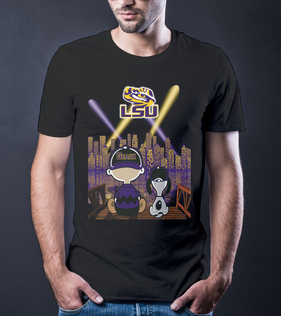 Geaux Lsu Tigers 62 City Lights Night Skyline T-Shirt