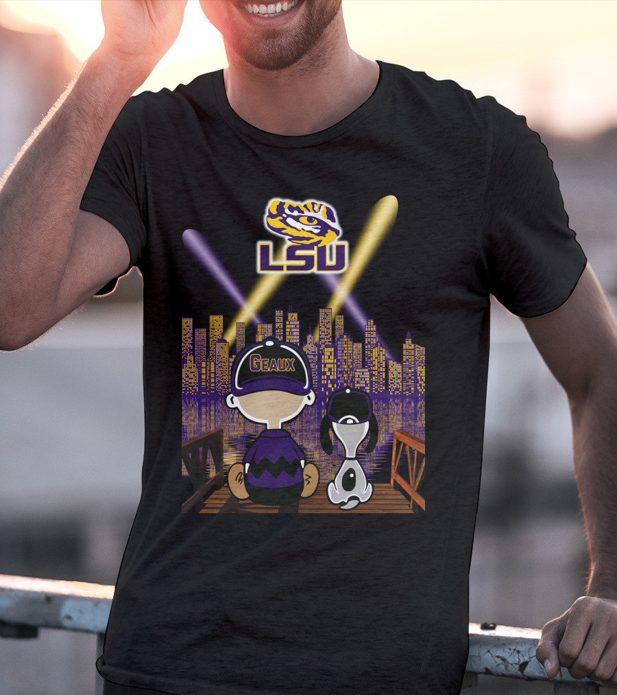 Geaux Lsu Tigers 62 City Lights Night Skyline T-Shirt