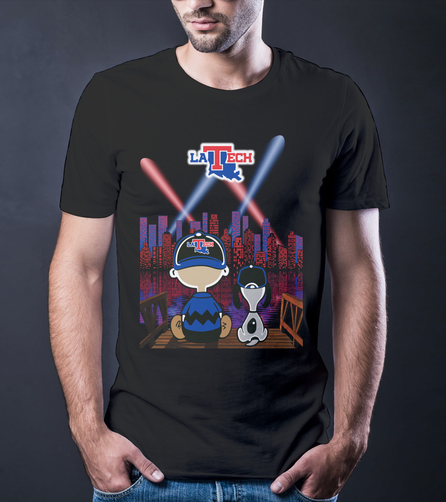 La Tech Bulldogs Skyline Rendezvous By Night T-Shirt