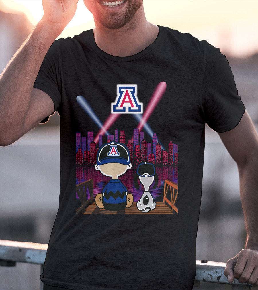 Arizona Wildcats '95 Night City Skyline Classic Scene T-Shirt