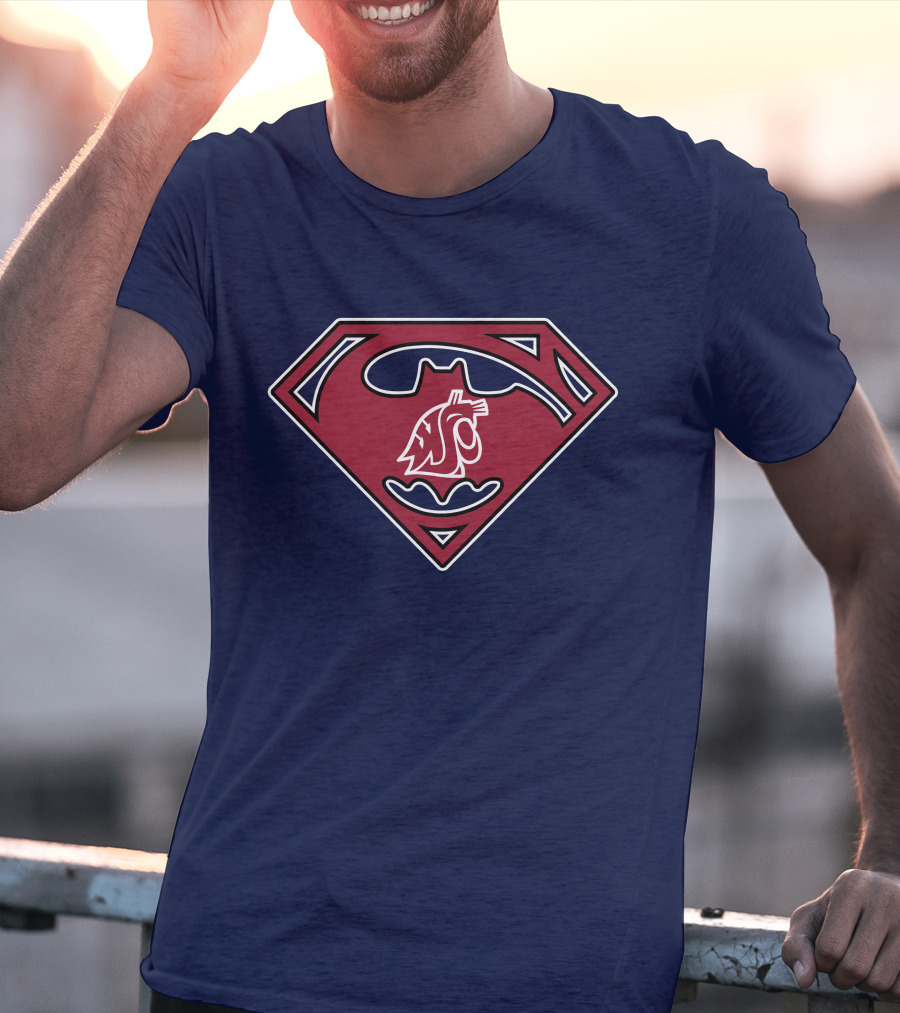 Superman Logo Washington State Cougars T-Shirt