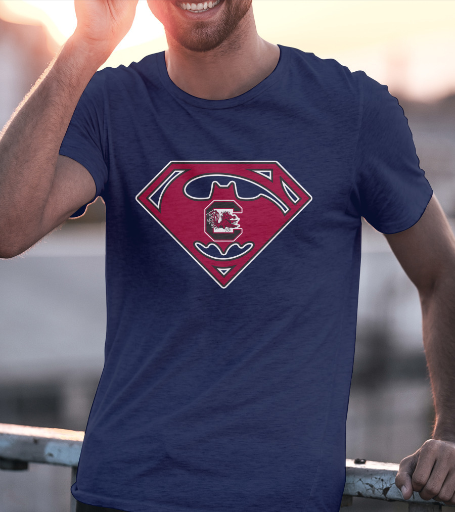Superhero Shield South Carolina Gamecocks T-Shirt