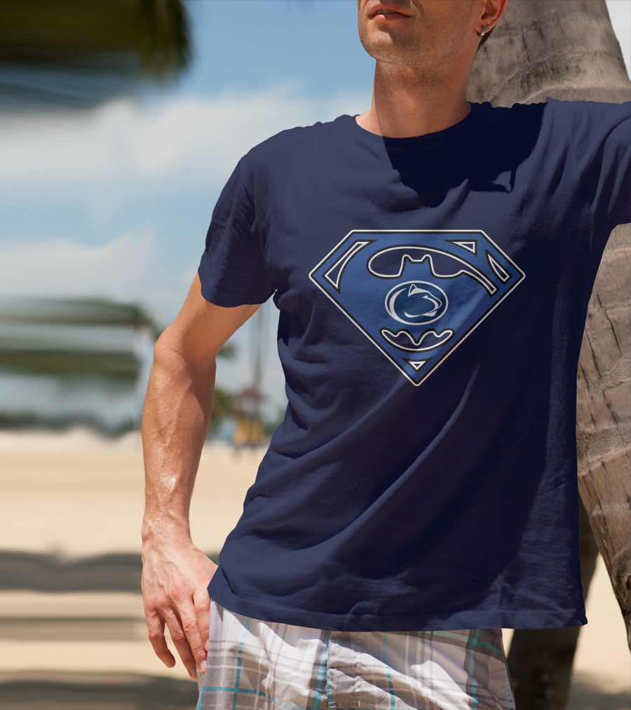 Penn State Nittany Lions Batman Superman Mashup T-Shirt