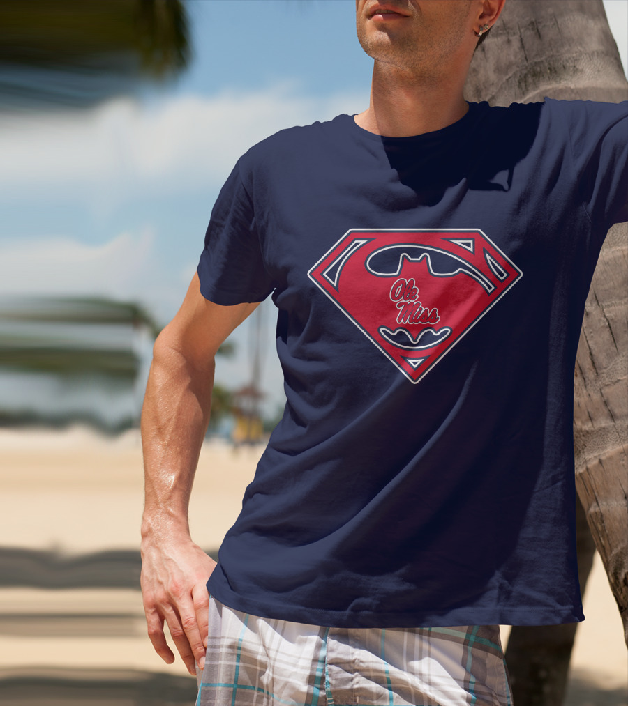 Ole Miss Rebels Superman Batman Mashup T-Shirt