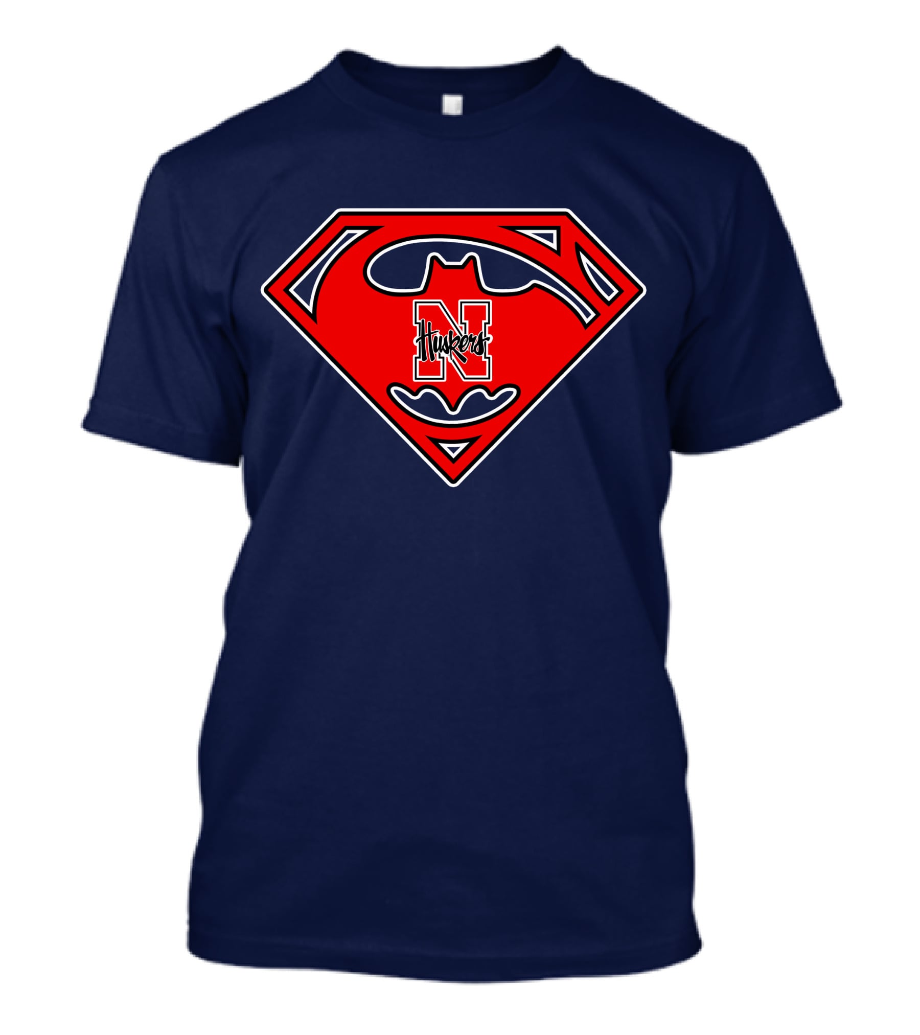 Superman Nebraska Huskers Logo T-Shirt