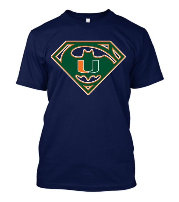 Miami Hurricanes U Logo Bat Signal Hero T-Shirt