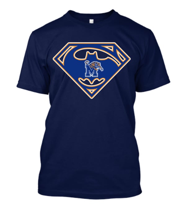 Superman Batman Memphis Tigers M Logo Tiger T-Shirt