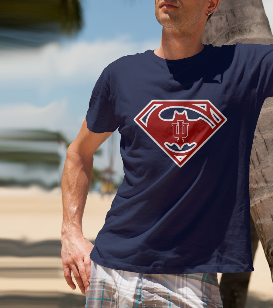 Indiana Hoosiers Superman Batman Logo Mashup T-Shirt