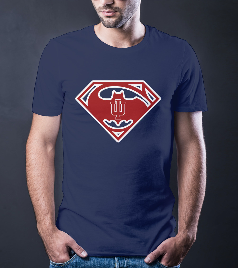 Indiana Hoosiers Superman Batman Logo Mashup T-Shirt