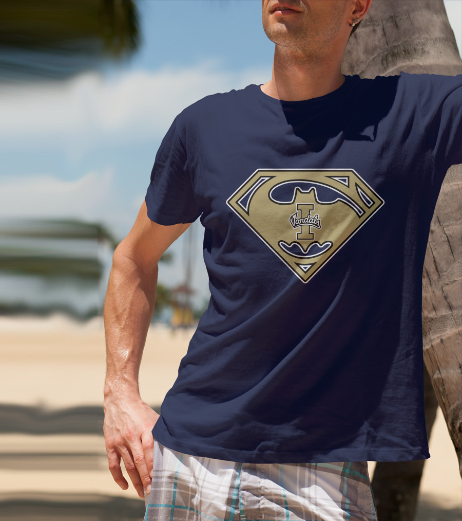 Superman Batman Logo Mashup Idaho Vandals '67 T-Shirt