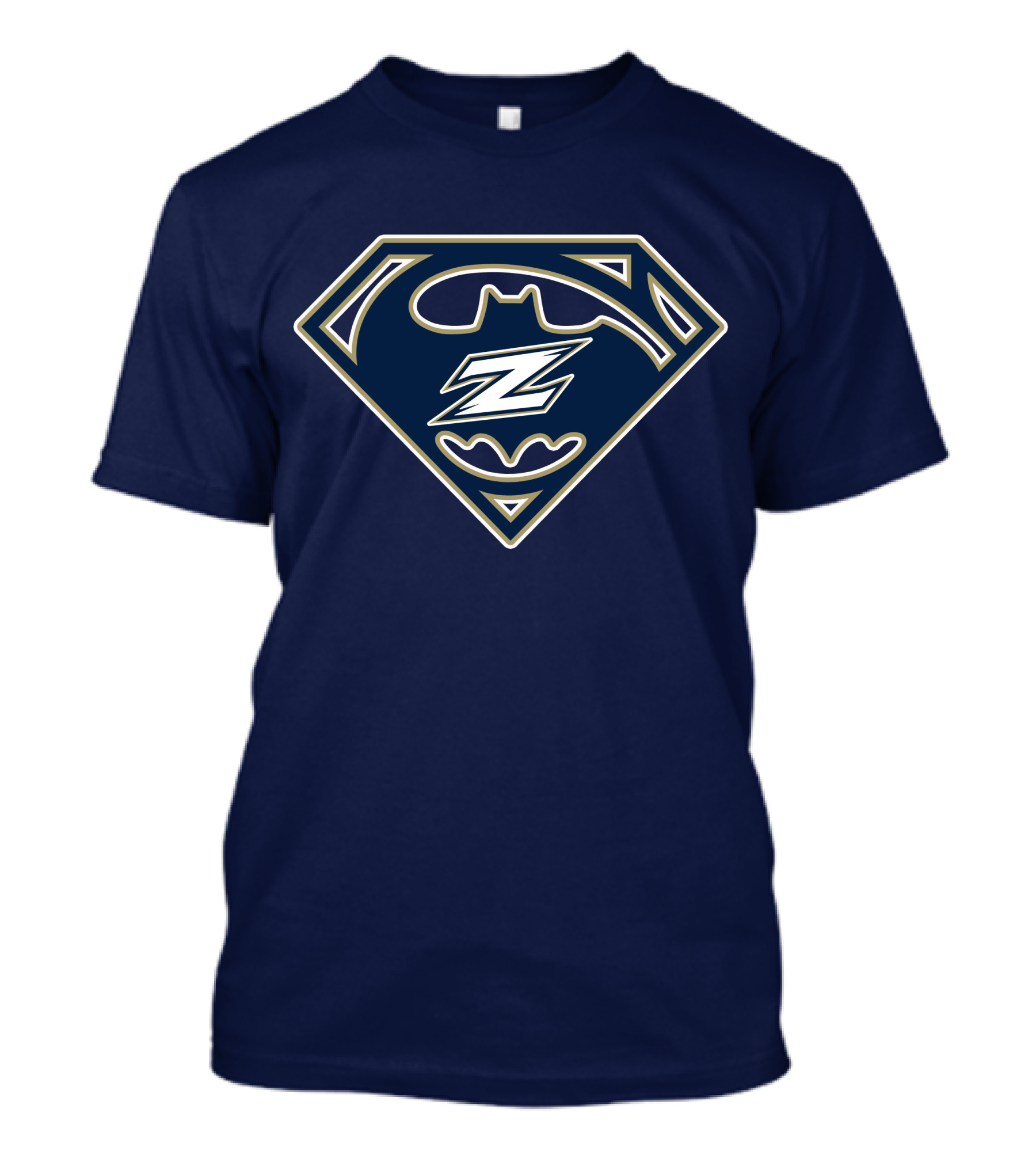 Akron Zips Batman Superman Logo Combination T-Shirt