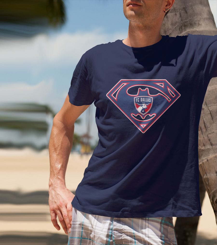 Fc Dallas Shield Emblem Superman Batman T-Shirt