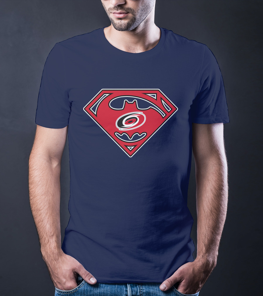 Carolina Hurricanes Logo Superman Batman Combo 154 T-Shirt