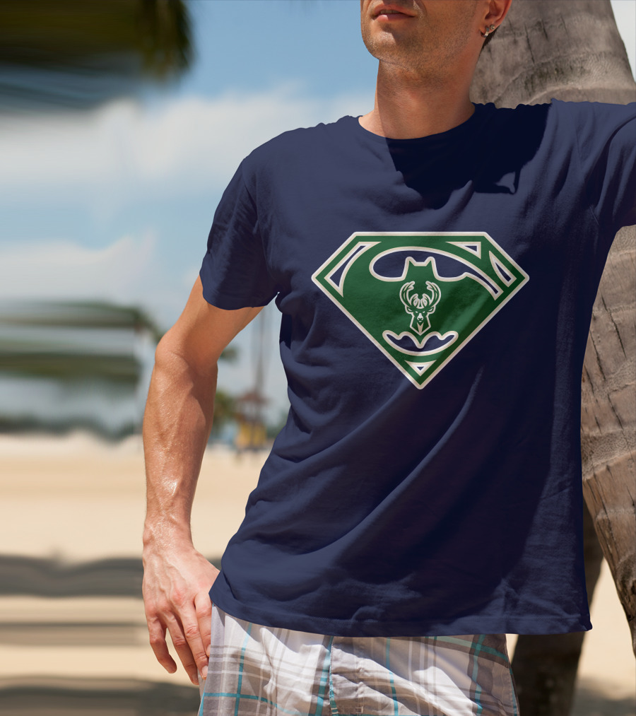 Milwaukee Bucks Superhero Logo 174 T-Shirt