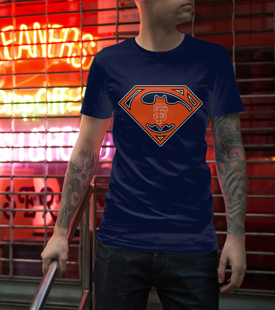 San Francisco Giants Superman Batman T-Shirt