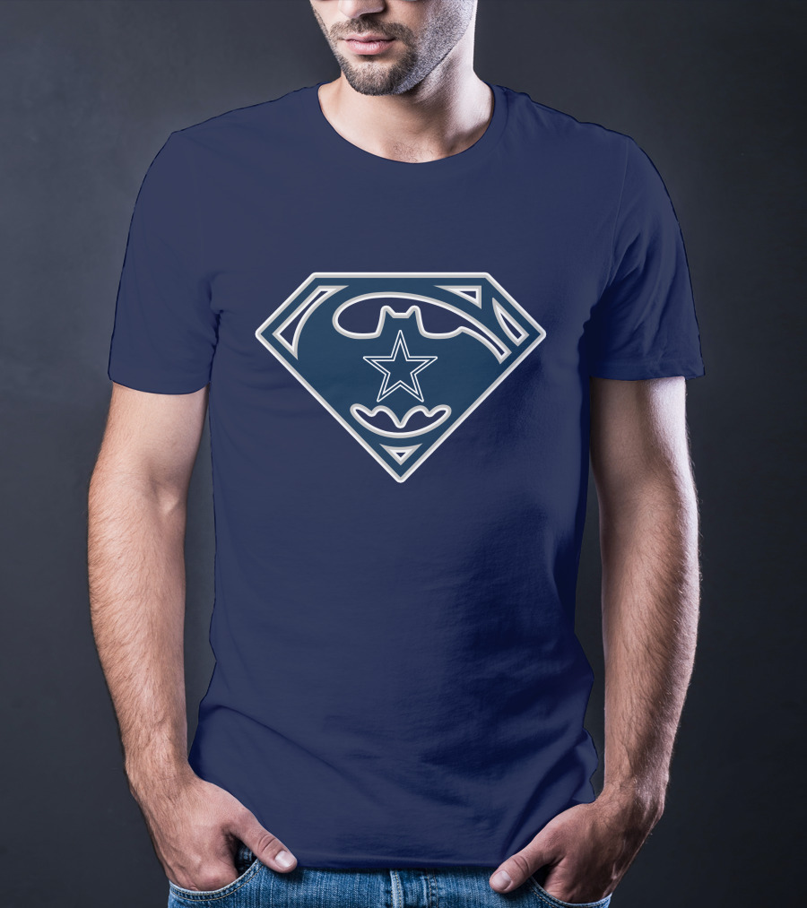 Dallas Cowboys Batman Superman Star T-Shirt