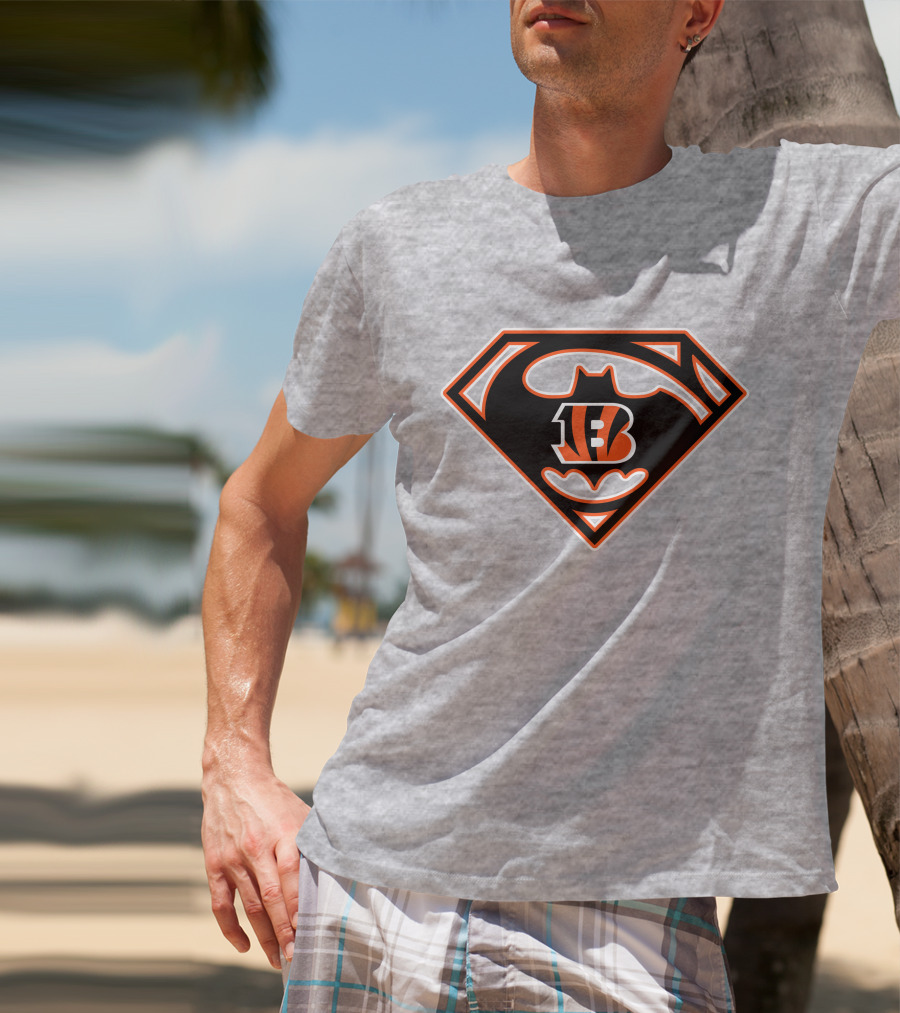 Cincinnati Bengals Batman Superman T-Shirt